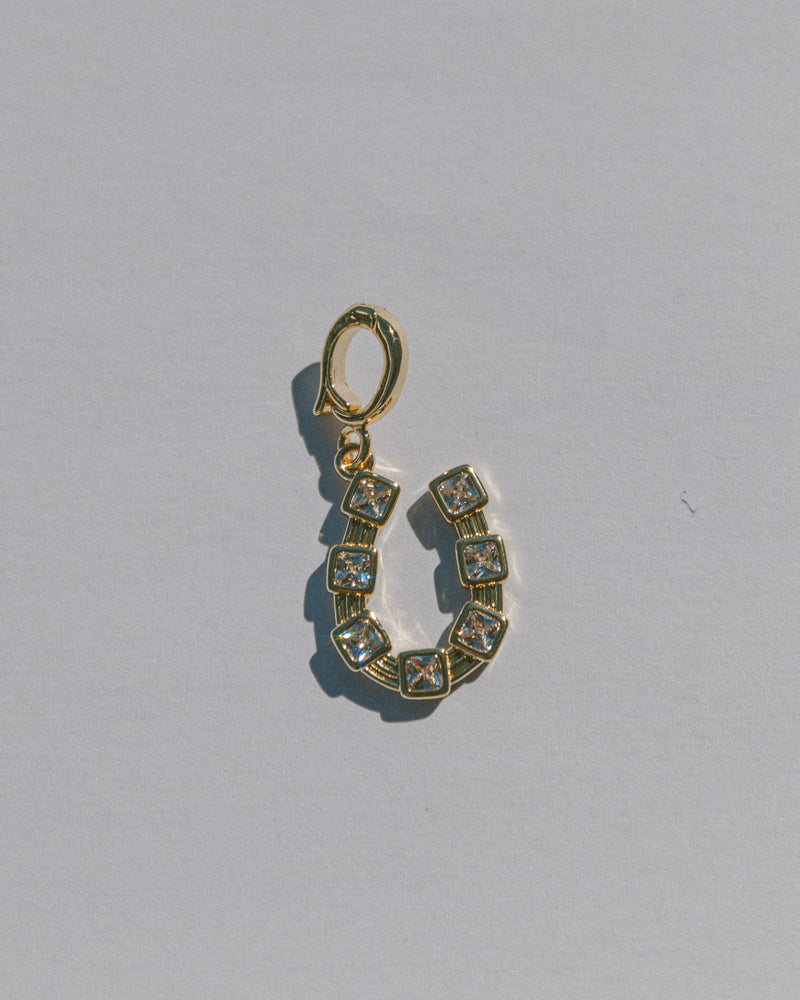 Gem Horseshoe Charm