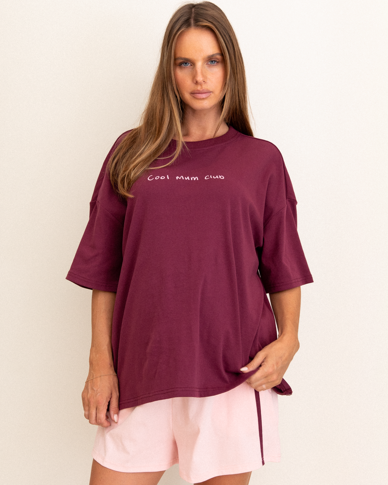 Slouchy Tee | Wine