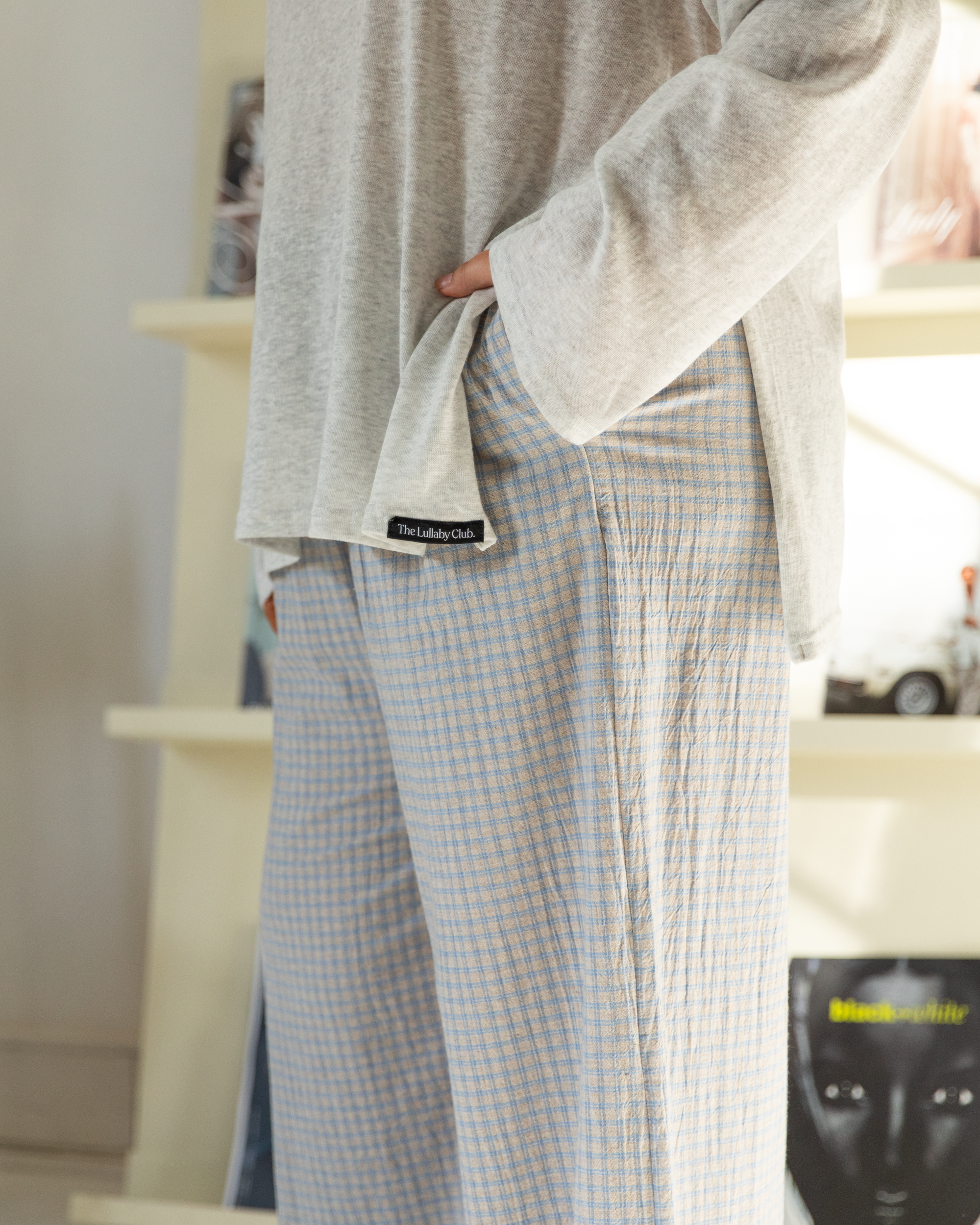 Long Sleeve Essentials Tee in Grey Marle - Hidden Breastfeeding Zipper - The Lullaby Club