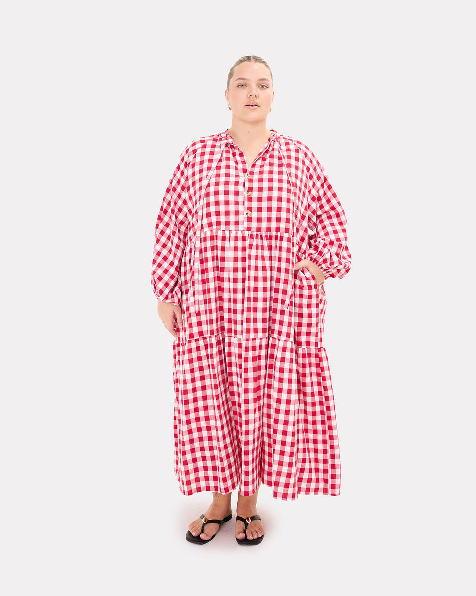 Maxi Avalon Smock Dress – Maternity & Breastfeeding Friendly, Plus Size  Flowy Dress