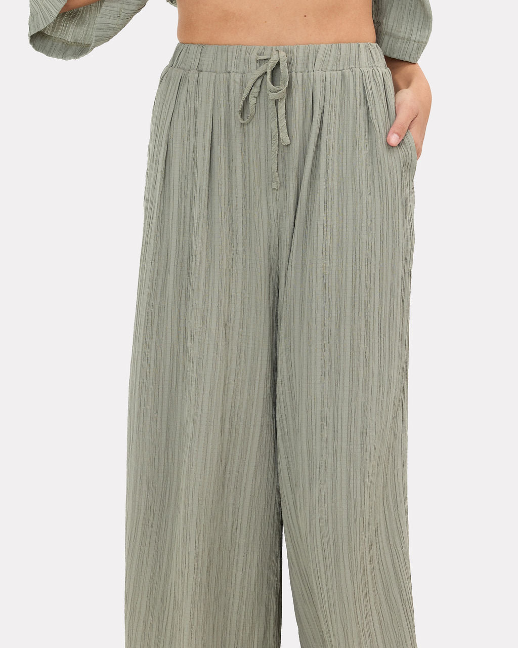 Posey Pants in Green Crepe - Inclusive Size Range AU 6-26 - The Lullaby Club