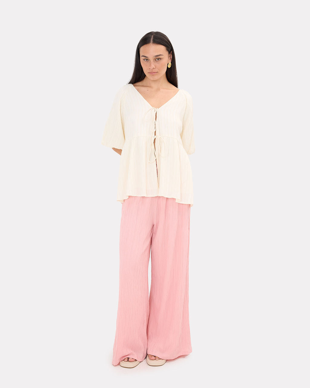 Posey Pants in Pink Crepe - Size Inclusive AU 6-26 - The Lullaby Club