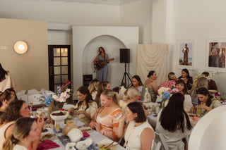 Community Event The Lullaby Club Women chatting eating