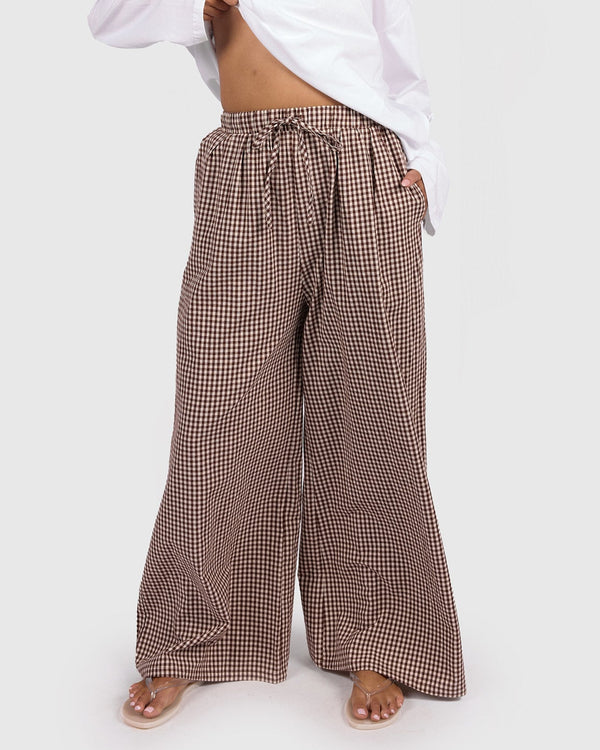 Posey Pants | Toffee Gingham