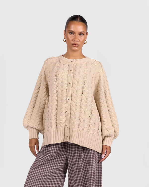 Georgia Knit Cardi |Beige