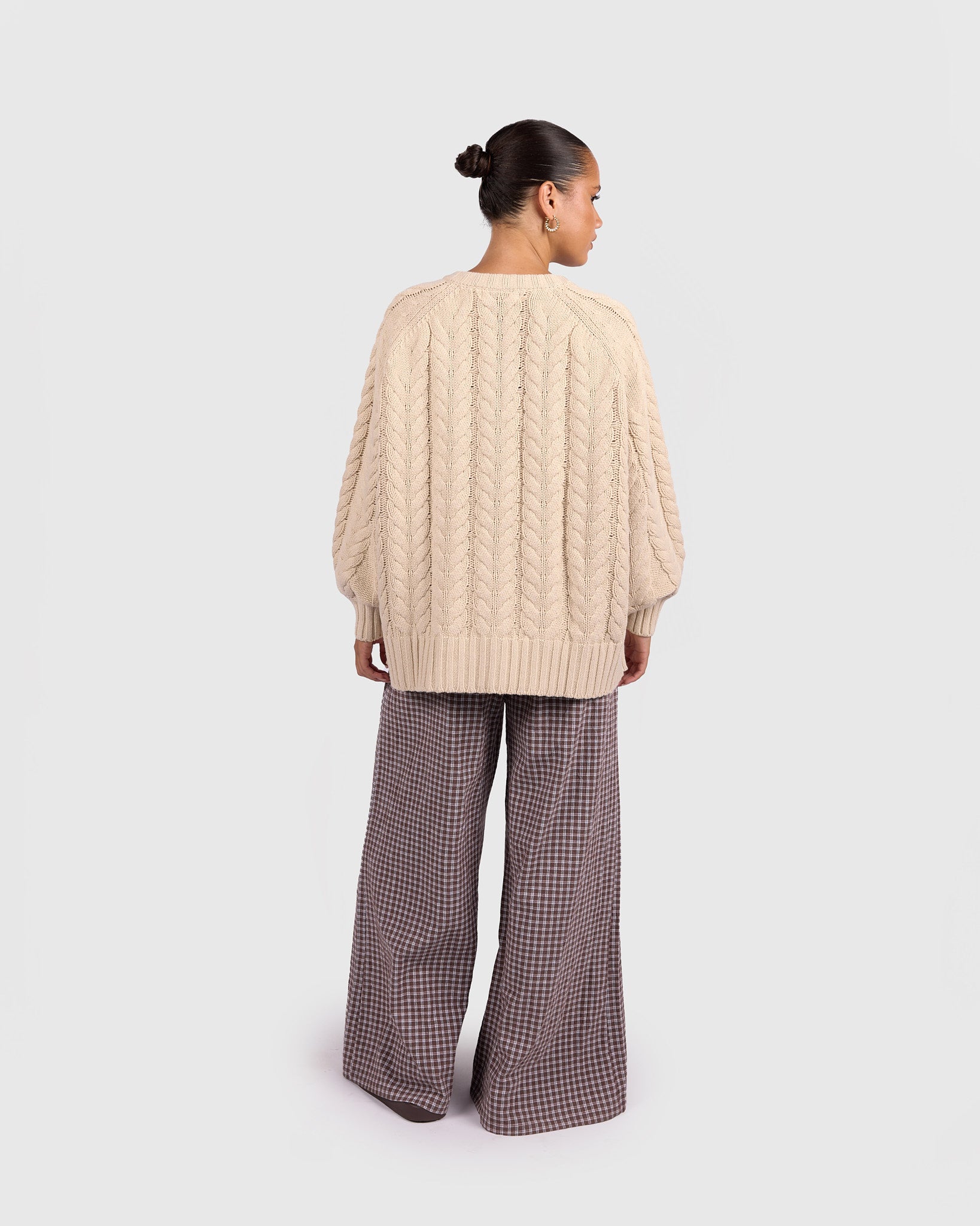 Georgia Knit Cardi in Beige | Breastfeeding Friendly Women's