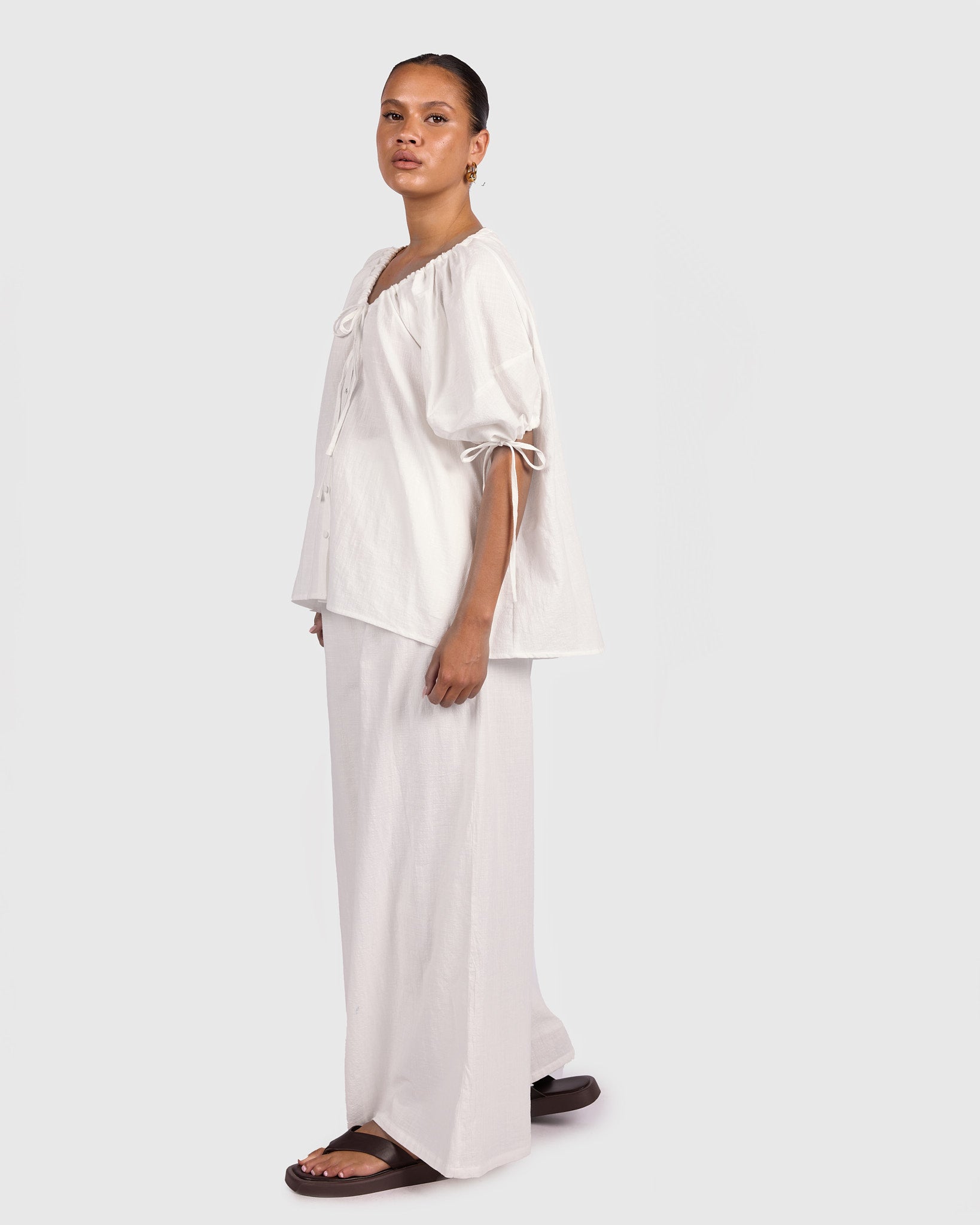 Harvey Top in White | Breastfeeding Friendly Women's Top AU Sizes