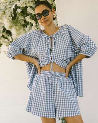 Matilda Shorts | Blue Gingham