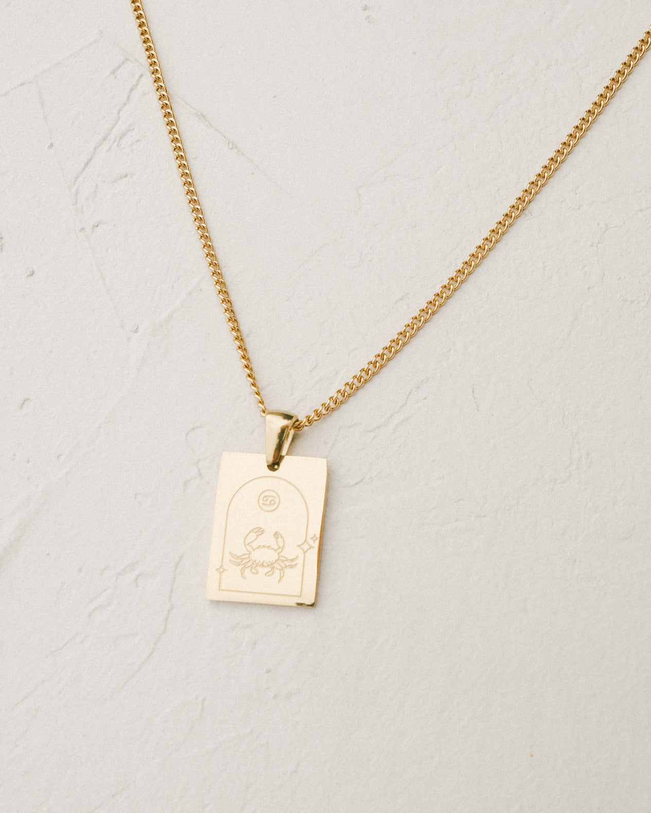 Gold Cancer Star Sign Necklace | New Look