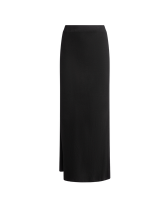 Marley Maxi Ribbed Skirt | Black