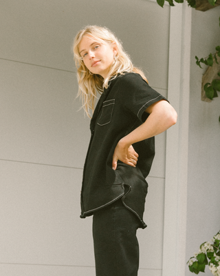 Lola Denim Shirt | Black Denim