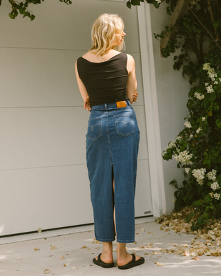 Lola Denim Maxi Skirt | Blue Denim