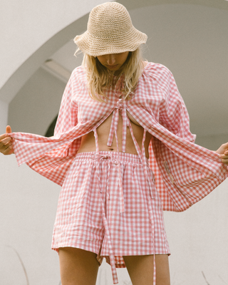 Matilda Shorts | Pink Gingham (PREORDER)