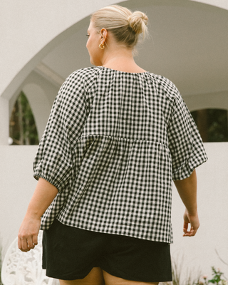 Florence Top | Black Gingham (PRE-ORDER)