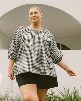 Florence Top | Black Gingham (PRE-ORDER)