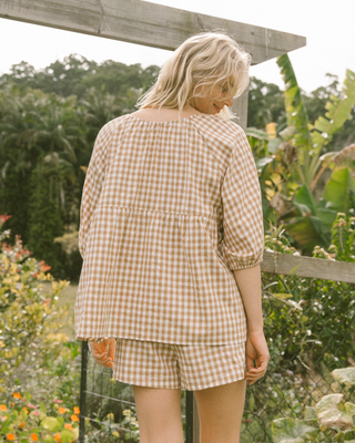 Matilda Shorts | Caramel Gingham (PRE ORDER)