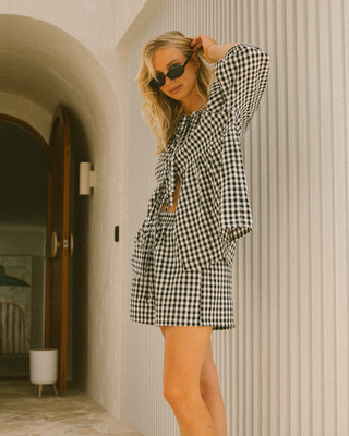 Matilda Shorts | Black Gingham