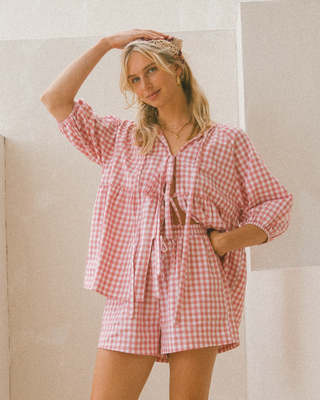 Florence Top | Pink Gingham (PRE-ORDER)