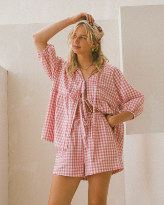 Matilda Shorts | Pink Gingham (PREORDER)