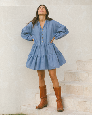 Avalon Smock Dress | Blue