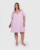 Bump friendly & breastfeeding access nightie 