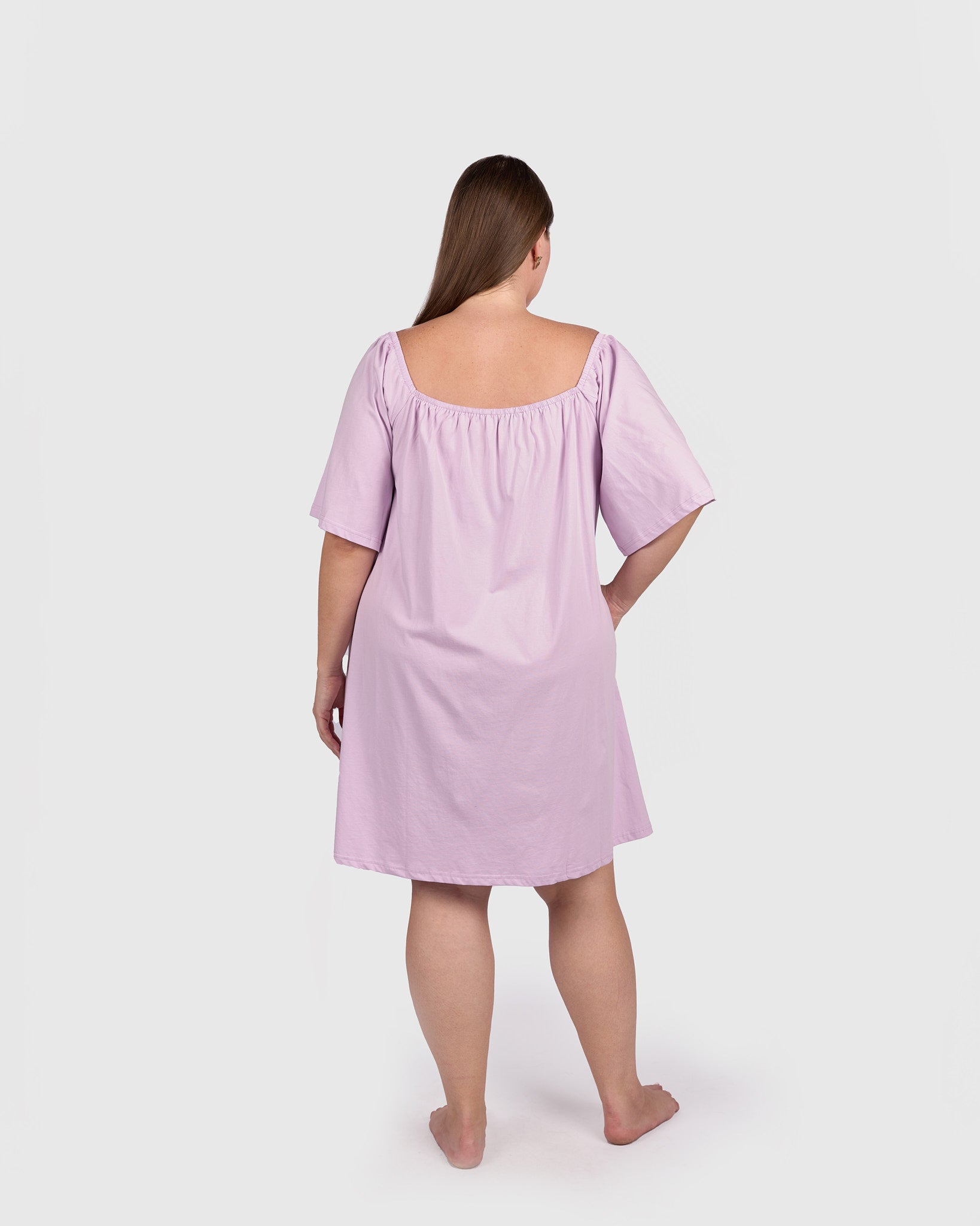 Back of maternity & postpartum stylish nightie. 