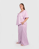 Purple ocean breastfeeding friendly pj top