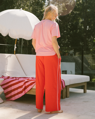 Essentials Pants | Red & Pink