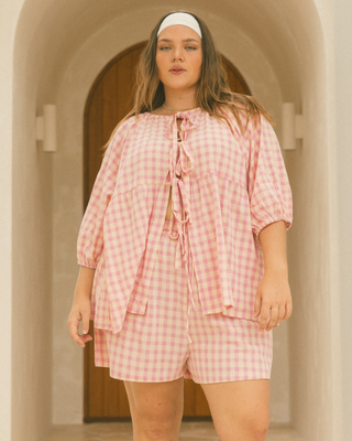 Florence Top | Pink/Yellow Gingham