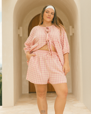 Matilda Shorts | Pink/Yellow Gingham