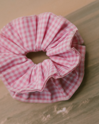 Gingham Charm Scrunchies