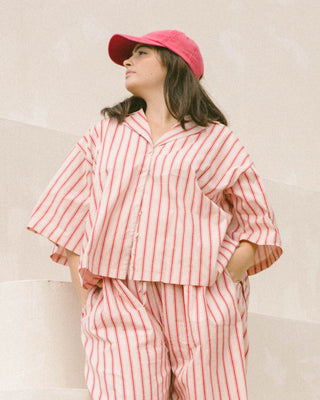 Lacey Shirt | Pink Stripe