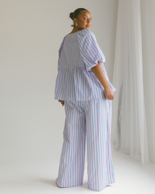 Posey Pants | Purple & Blue Stripe