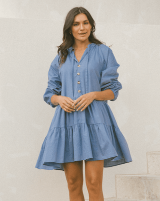 Avalon Smock Dress | Blue