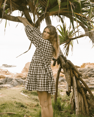 Avalon Smock Dress | Brown Gingham