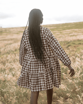 Avalon Smock Dress | Brown Gingham