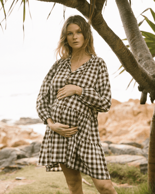 Avalon Smock Dress | Brown Gingham