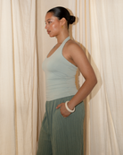 Butter Halter Top in Green - Bump Friendly  Basics - The Lullaby Club