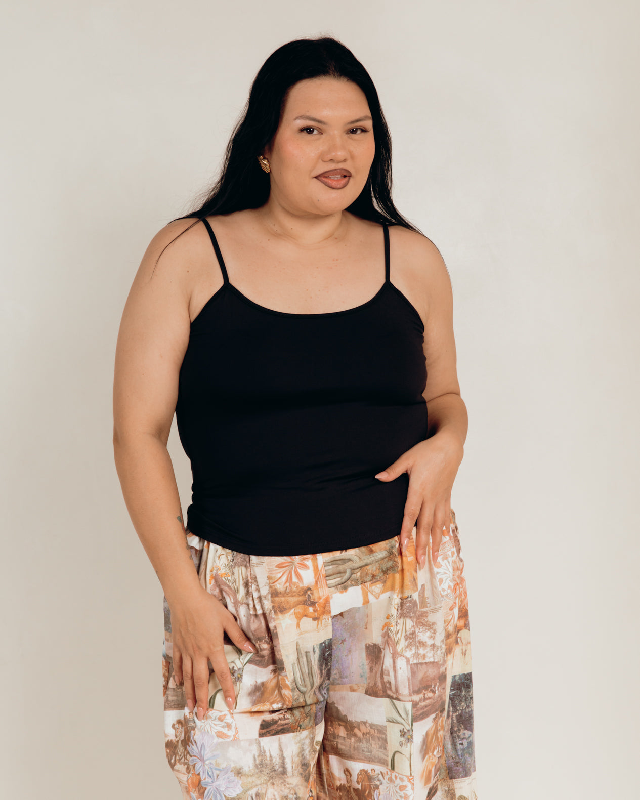 Butter Tank in Black - Stretchy & Soft Maternity Friendly - The Lullaby Club