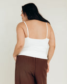 Butter Tank in White - Soft & Stretchy Singlet - The Lullaby Club