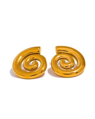 Conch Earrings | Gold