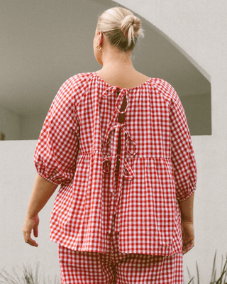 Florence Top | Red Gingham