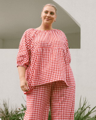 Florence Top | Red Gingham