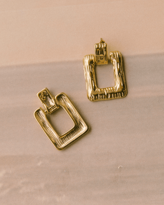 Golden Frame Earrings