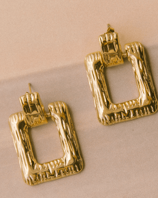 Golden Frame Earrings