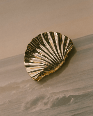 Golden Tide Shell Hair Claw