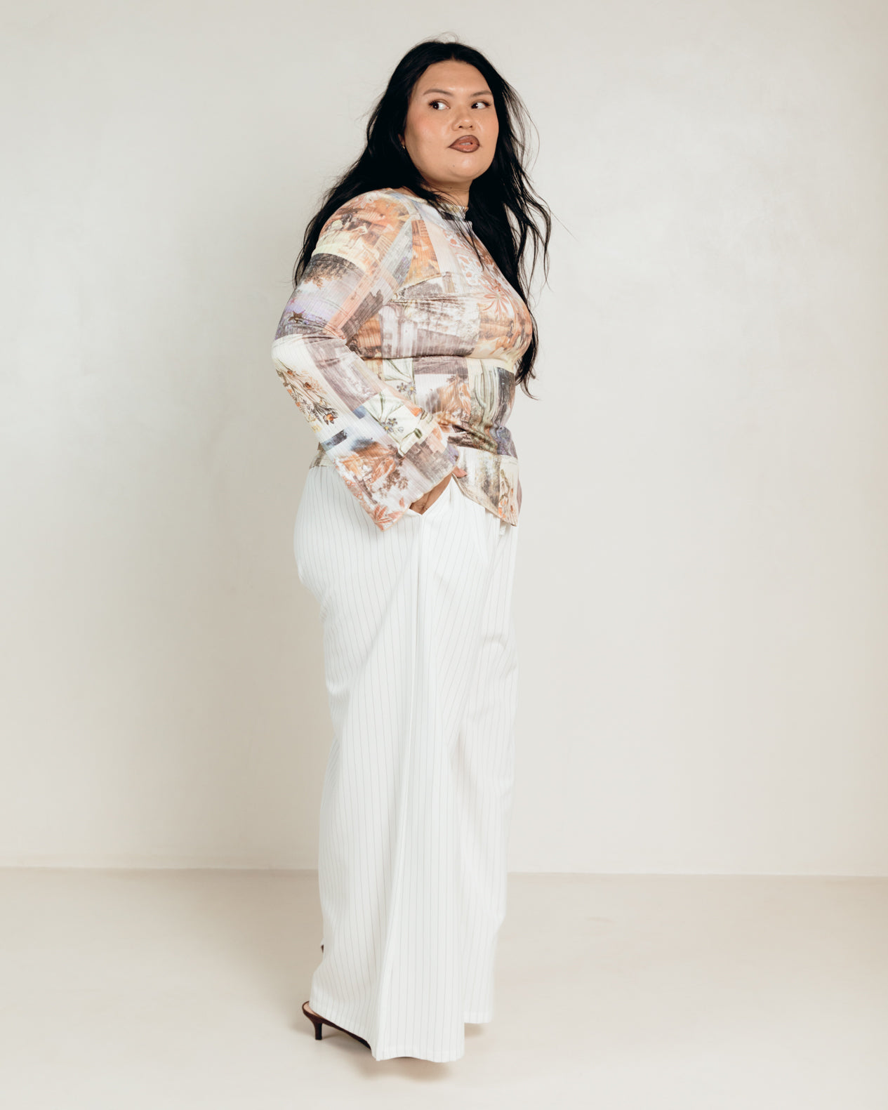 Isla Long Sleeve in Meadow Muse - Stretchy and Bump Friendly Long Sleeve - The Lullaby Club