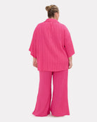 Lacey Shirt in Flamingo Crepe - Oversized Fit - The Lullaby Club