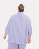 Lacey Shirt in Purple Crepe - Maternity & Postpartum Friendly Top - The Lullaby Club