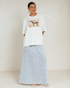 Lacey Skirt in Blue Lace - Extended Size Range AU 6-26 - The Lullaby Club